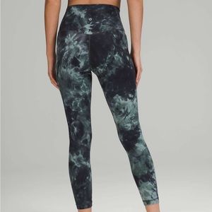 lululemon 🍋 Align High Rise / Diamond Dye Silver Blue Tidewater Teal Grey / 25"